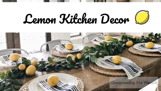 Ceramic Plate with Lemon Decor Cottagecore Kitchenware Handmade Plate with Lemons Decor Lemons Decor Kitchen Gifts Cottage Living